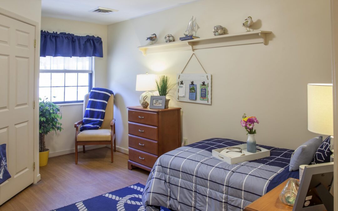 furnished bedroom at Charter Senior Living of Columbia