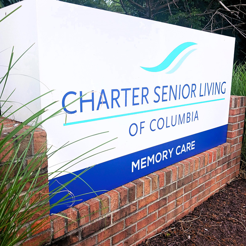 Charter Senior Living of Columbia Memory Care sign